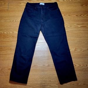 Everlane Women's High Waist Straight Ankle Jeans Size 31 Black